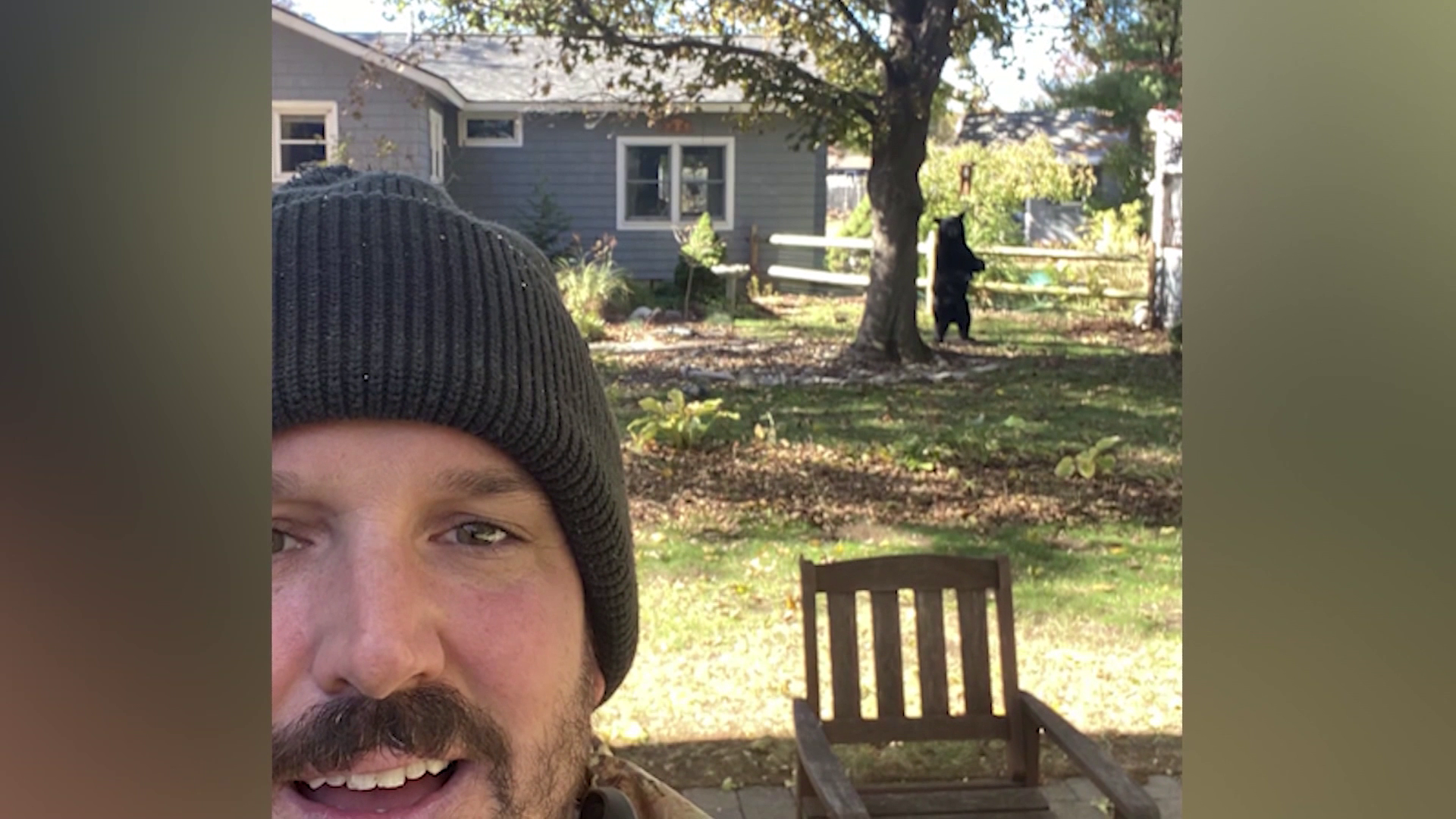 'Big, furry pillow lounging next to that tree': Man snaps selfie with black bear — WESH 2 Orlando, Lake Mary Schools news