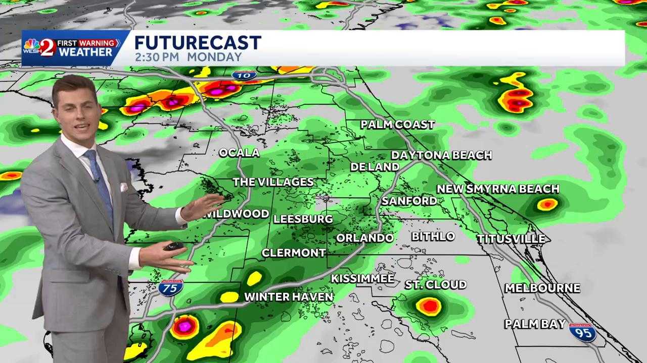 Orlando Weather: High coverage of rain continues into the work week — WESH 2 Orlando, Lake Mary Community news