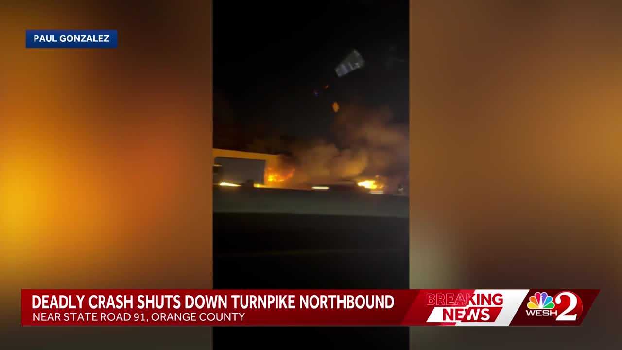 Six killed in fiery crash on Florida’s Turnpike in Orange County, troopers say — WESH 2 Orlando, Lake Mary Community news
