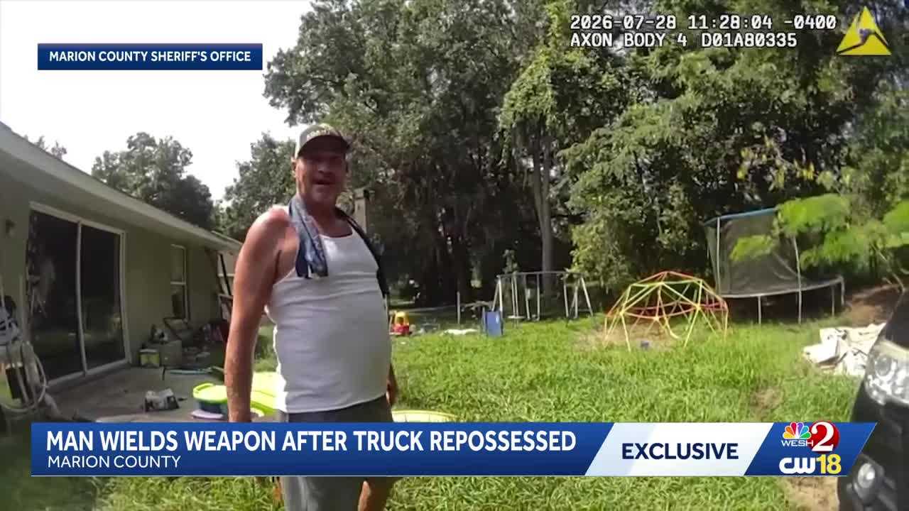 Florida man accused of wielding weapon after truck repossessed — WESH 2 Orlando, Lake Mary Community news