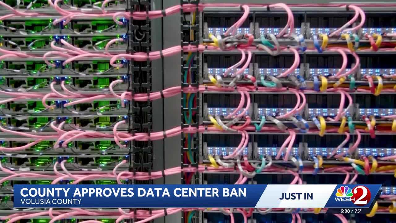 Volusia County bans large data centers in unincorporated areas — WESH 2 Orlando, Lake Mary Technology news