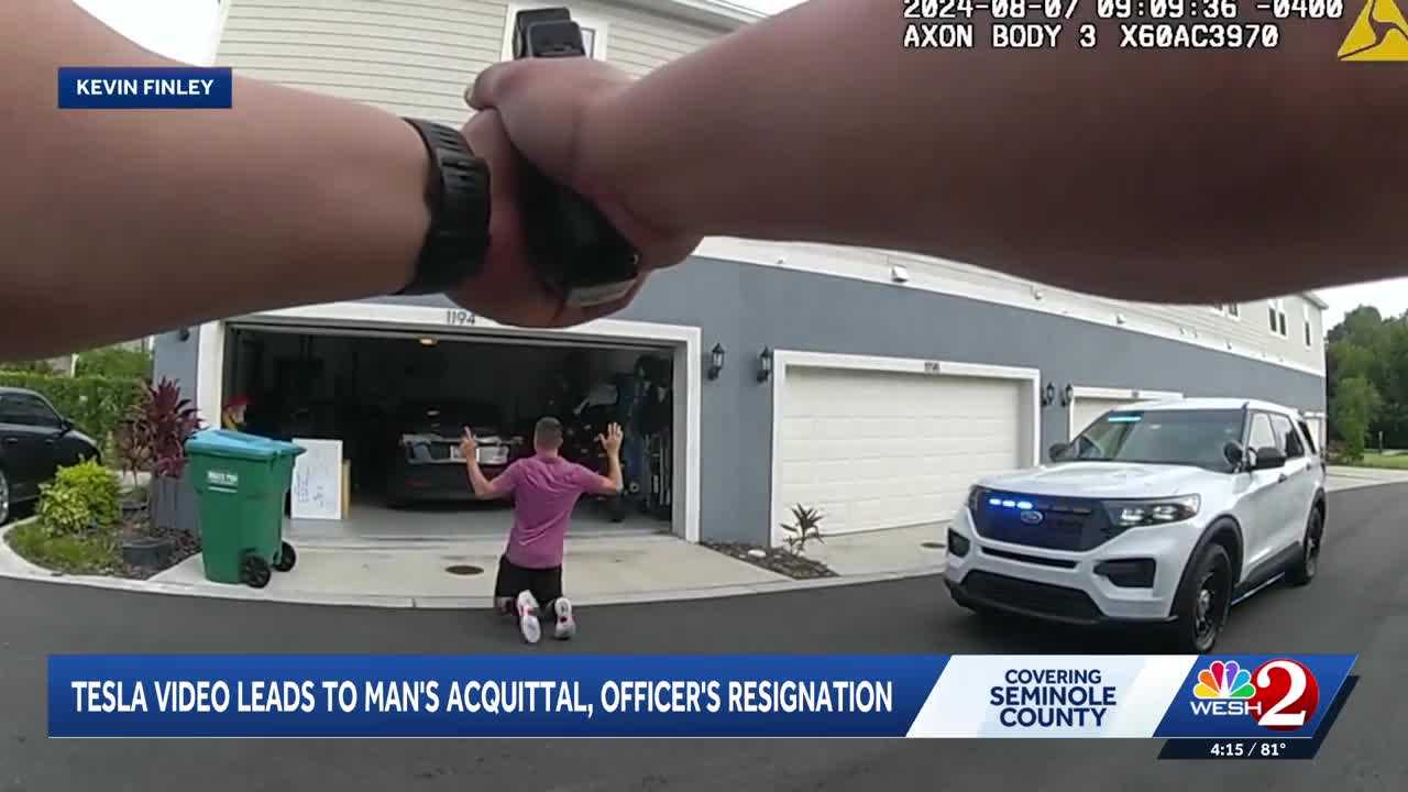 Central Florida man's Tesla video leads to acquittal, police officer's resignation — WESH 2 Orlando, Lake Mary Community news