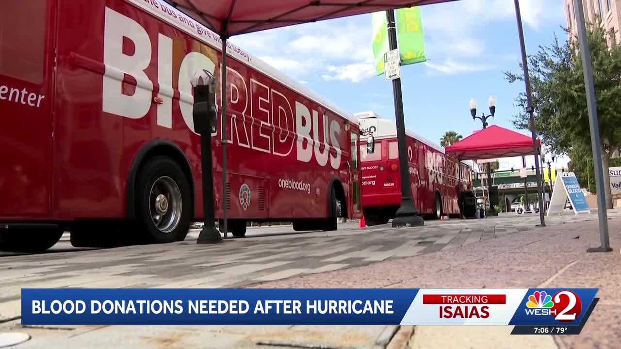 OneBlood calls for donations as Hurricane Isaias disrupts collections — WESH 2 Local Orlando, Lake Mary Health news