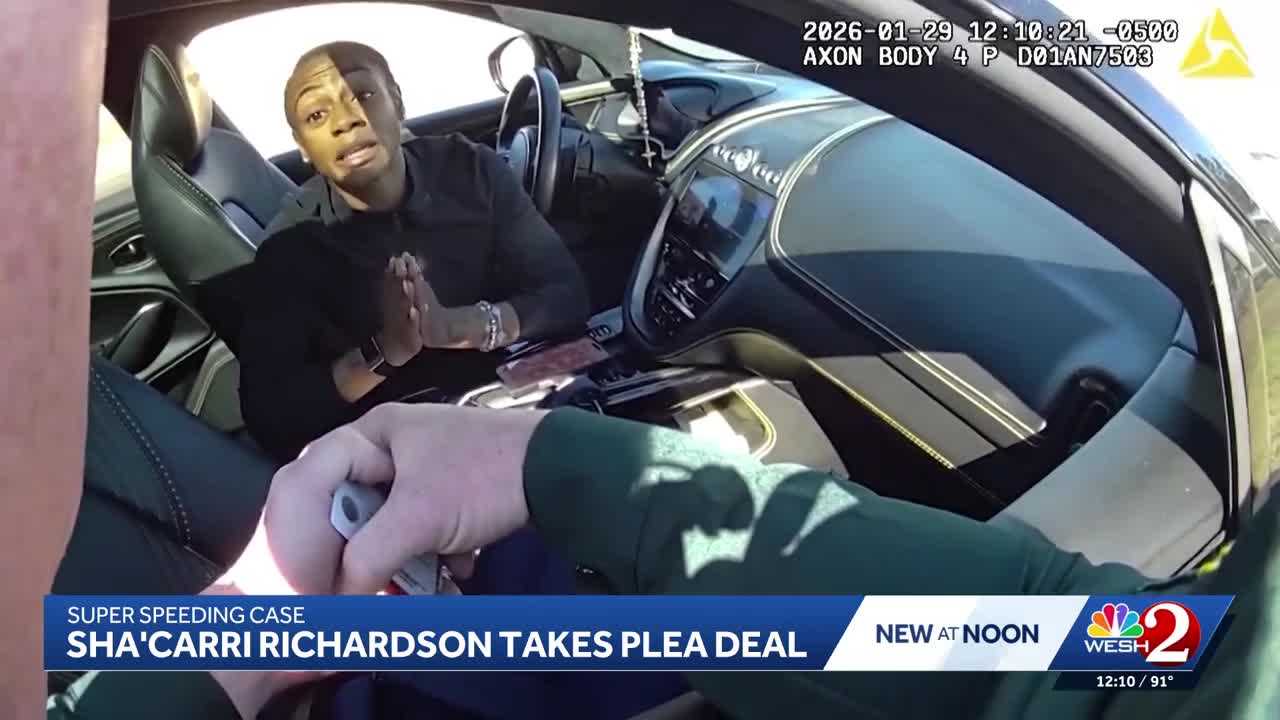 Olympic track star Sha'Carri Richardson takes plea deal in Florida super-speeder case — WESH 2 Local Orlando, Lake Mary Community news